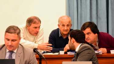 Percat, Capdevilla y Córdoba, los funcionarios condenados, durante el juicio oral. (Archivo/Cecilia Maletti)