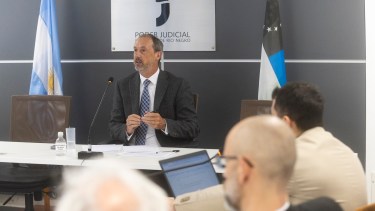 Brussino Kain durante la audiencia realizada en Viedma. Foto: Pablo Leguizamon.