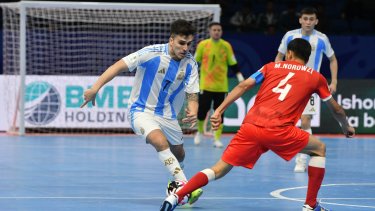 Matías Rosa marcó los tantos del triunfo argentino ante Afganistán en el Mundial de Futsal.
