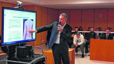 Un momento del juicio por el femicidio de Marisa Galdame. 