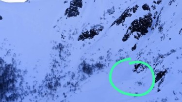 Avalancha en cerro López, en Barilochez. Foto: Gentileza. 