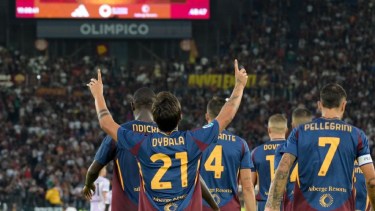 Paulo Dybala marcó uno de los tantos en el triunfo de la Roma.