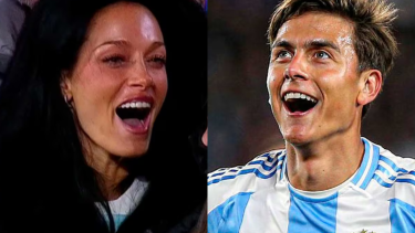 Tras el gol de Paulo Dybala las cámaras captaron el eufórico festejo de Oriana Sabatini. 
