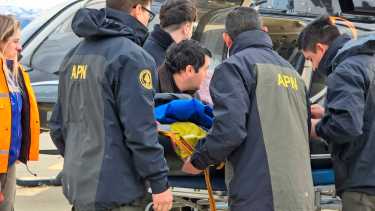 Llegada al helipuerto del turista de Córdoba. Foto: Gentileza