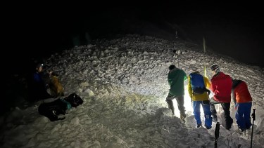 La avalancha en el cerro López. Foto: Gentileza