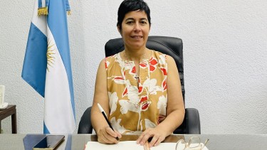 Silvia Penilla, intendenta de Huergo. (Foto Facebook municipalidad de Huergo)