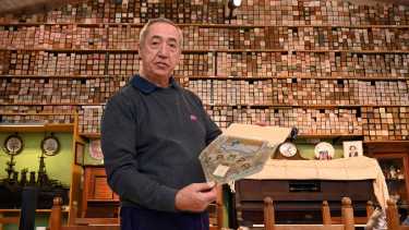 Horacio Asborno, coleccionista de pianolas y rollos. 
Foto: Marcelo Ochoa