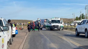 Dos muertas en un choque en Ruta 7. Foto: Gentileza Radio Chañar.
