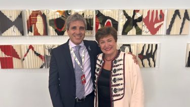 Luis Caputo y Kristalina Georgieva.