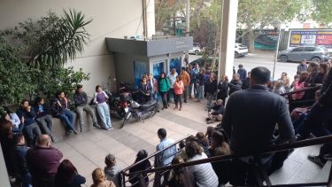 Sigue la protesta en el ISSN en la sede de Neuquén y en el interior. Foto: Gentileza. 