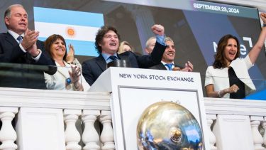 Javier Milei en Wall Street.