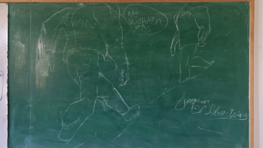Este fue el meme que apareció en las aulas de la Facultad de Humanidades en Neuquén. Foto Gentileza.
