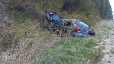 Vuelco en la Ruta 40. Foto: gentileza. 