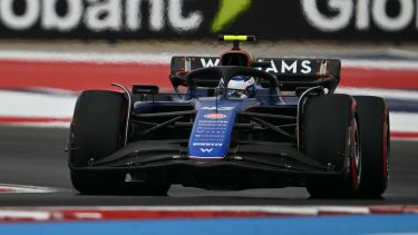 Williams' Argentinian driver Franco Colapinto races during the Sprint Qualifying for the United States Formula One Grand Prix at the Circuit of the Americas in Austin, Texas, on October 18, 2024. (Photo by ANGELA WEISS / AFP)