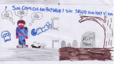 El retrato vino de la mano de una niño-niña de Chichinales. (FOTOS: Gentileza)