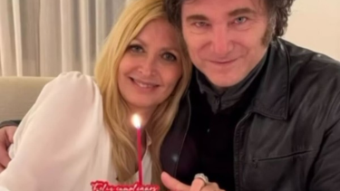 Yuyito González y Javier Milei. 