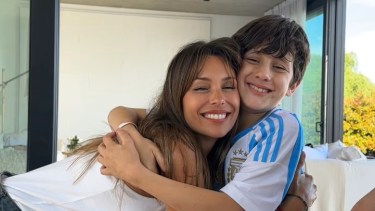 Pampita y su hijo Benicio