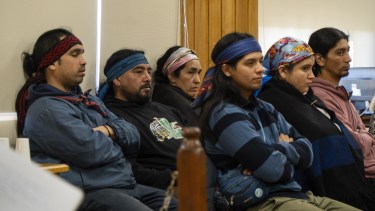Seis mapuches fueron llevados a juicio pero solo tres recibieron condenas por usurpación. (archivo)