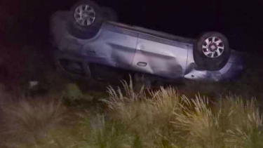 Vuelco en la Ruta 22. Foto: gentileza
