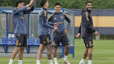 Zeballos, Belmonte, Aguirre y Figal, cuatro que irán de entrada ante el Tatengue. (@bocajuniors)