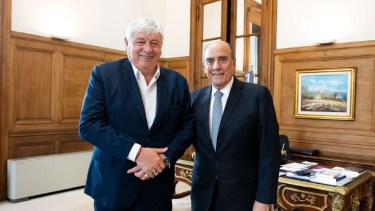 Guillermo Francos y Walter Cortes reunidos. 