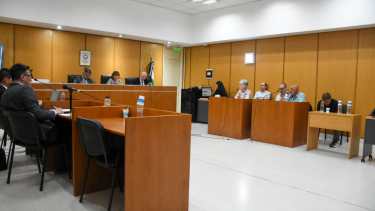 La audiencia que se realizó este miércoles en Roca. (Foto Juan Thomes)
