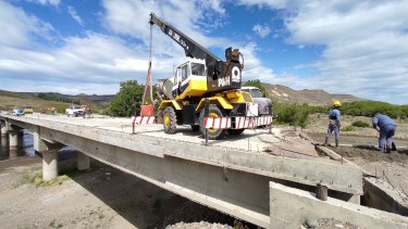 Avanzan los trabajos en el Puente La Rinconada. Foto: gentileza.