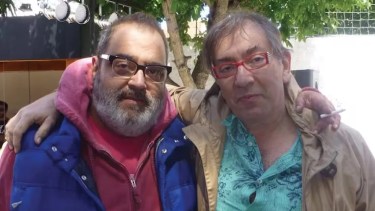 Jorge Lanata y su amigo, Gabriel Levinas. 
