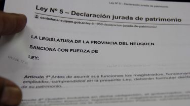 Poca transparencia en los patrimonios de los funcionarios públicos de Neuquén. Foto: Oscar Livera