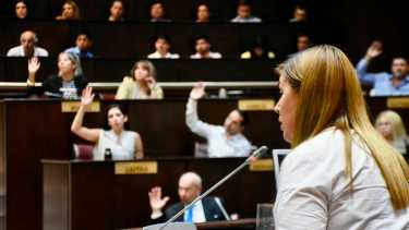 Gloria Ruiz, el día que fue suspendida por la Legislatura de Neuquén. (Archivo/Matías Subat)