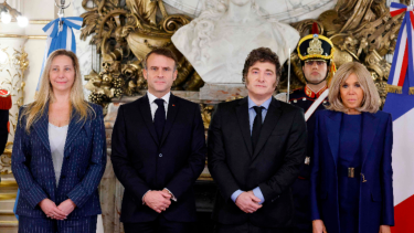 Macron y Milei dialogaron en la Casa Rosada antes de la cumbre del G20 en Brasil.  