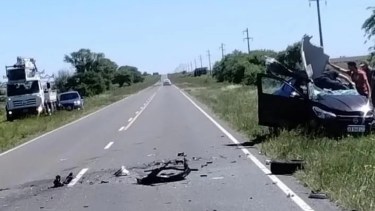Grave choque. Foto: gentileza El Diario de La Pampa. 