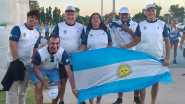 Los seis atletas rionegrinos que participan en los Juegos Latinoamericanos de Trasplantados en San Juan. Foto: gentileza