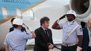 Javier Milei llegó a Brasil