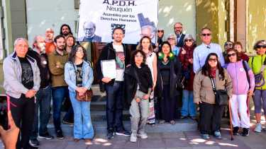 Integrantes de la organización "Tribunal Internacional de la Naturaleza". Foto: Cecilia Maletti.