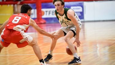 Marko Pamich fue uno de los mejores de Biguá, en la gran victoria ante el Rojo. (Matías Subat)