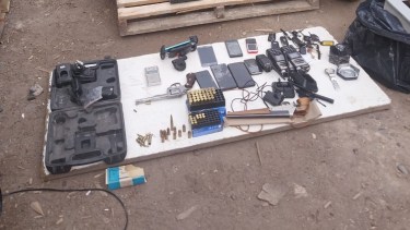 Parte del material secuestrado. 