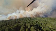 Imagen de Incendio forestal en parque Nahuel Huapi: se complica el combate por el viento y las altas temperaturas