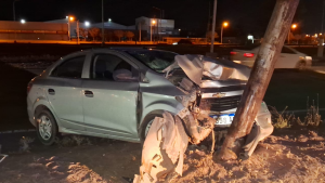 Fuerte choque en la Ruta 7 de Neuquén en un lugar donde no hay luz
