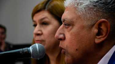 Gloria Ruiz y su abogado Carlos Broitman. (Archivo)