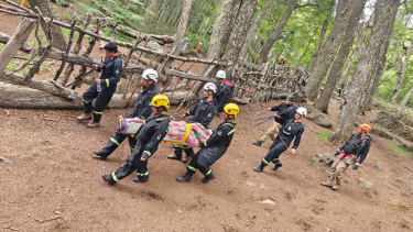 Rescate en El Bolsón. Foto: gentileza.