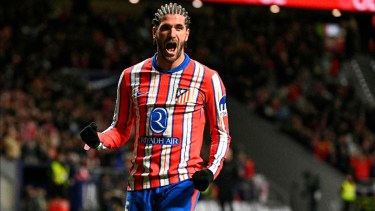 Rodrigo De Paul marcó un golazo con el Atlético Madrid. Foto: AFP.