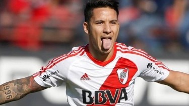Sebastián Driussi dijo presente en el Monumental para ver a River.