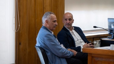 El empresario Castelli durante la audiencia de hoy. (Foto: Marcelo Martinez / Patagonia).