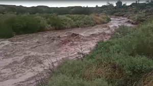 Video: liberan las rutas a Rincón de los Sauces tras la tormenta que llenó de barro la ciudad