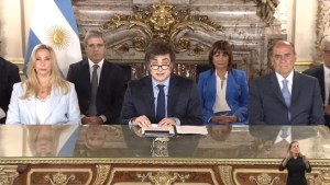 Cadena nacional de Javier Milei: uno por uno, quiénes lo acompañaron durante su discurso