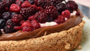 Torta sin harinas apta celíacos&#8230; de nuez, dulce de leche y frutos rojos