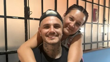 Mauro Icardi y su hermana Aldana