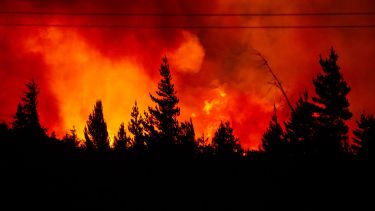 Bomberos de El Maitén en emergencia.