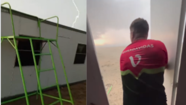 En redes relataron cómo fue el momento después de que se caiga el trailer. 